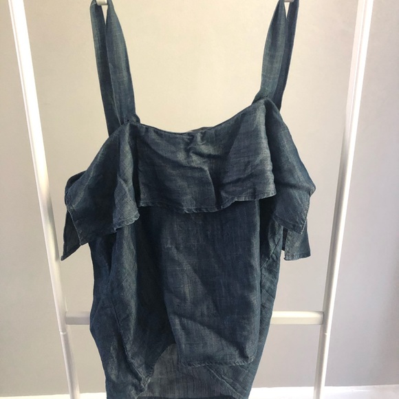 Summer tank, adjustable, light jean - Picture 4 of 4